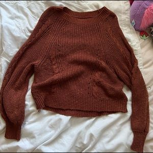 Knitted brown sweater